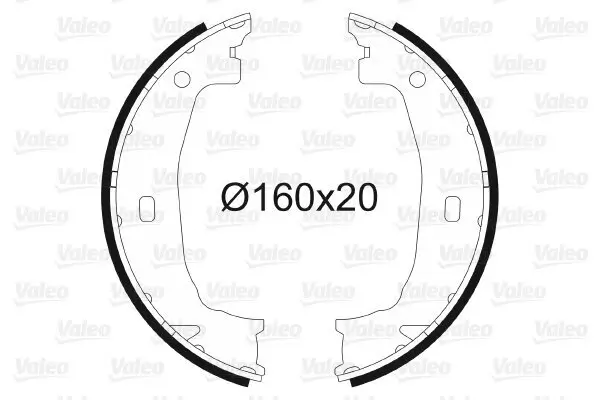 Bremsbackensatz, Feststellbremse Hinterachse VALEO 562808