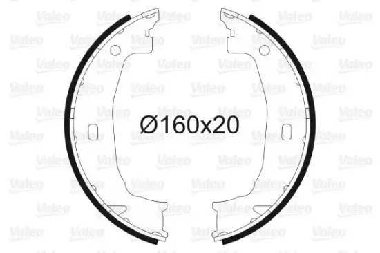 Bremsbackensatz, Feststellbremse Hinterachse VALEO 562808 Bild Bremsbackensatz, Feststellbremse Hinterachse VALEO 562808