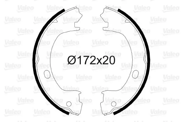 Bremsbackensatz, Feststellbremse Hinterachse VALEO 564057