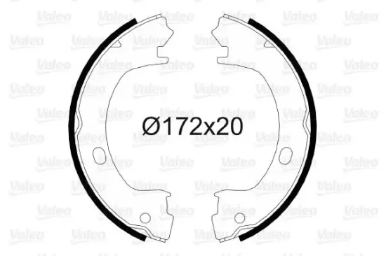 Bremsbackensatz, Feststellbremse Hinterachse VALEO 564057 Bild Bremsbackensatz, Feststellbremse Hinterachse VALEO 564057