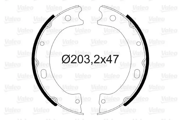 Bremsbackensatz, Feststellbremse Hinterachse VALEO 564058
