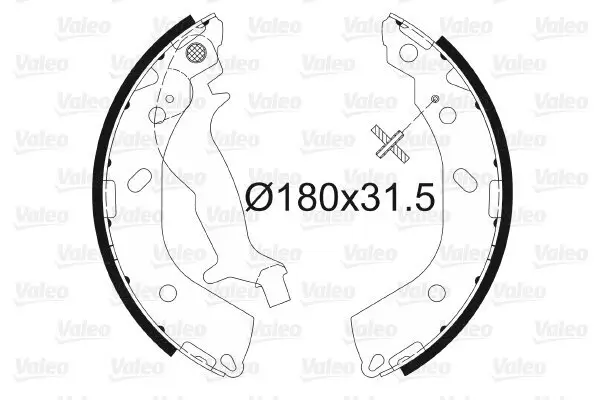 Bremsbackensatz Hinterachse VALEO 564091