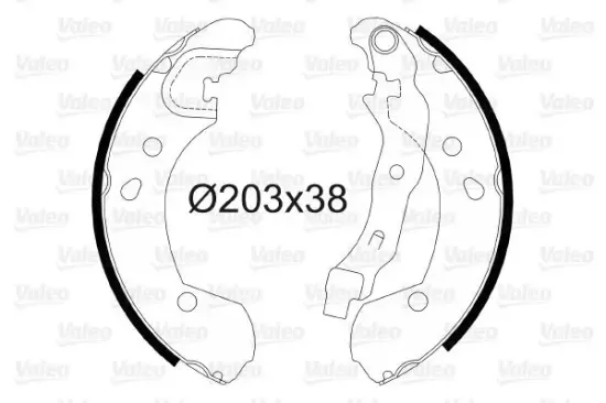 Bremsbackensatz Hinterachse VALEO 564099 Bild Bremsbackensatz Hinterachse VALEO 564099