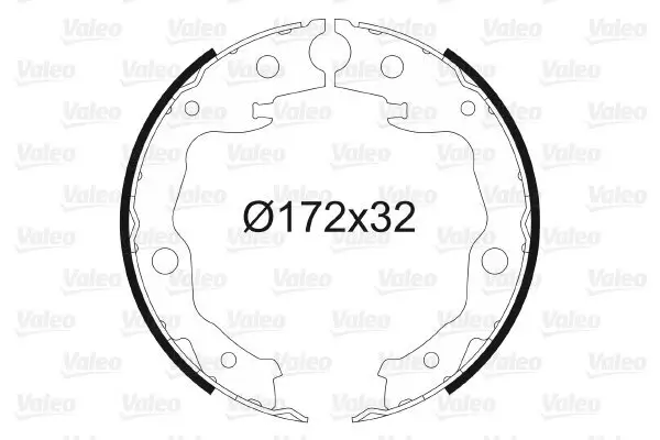 Bremsbackensatz, Feststellbremse Hinterachse VALEO 564128