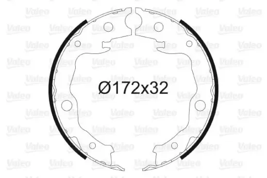 Bremsbackensatz, Feststellbremse Hinterachse VALEO 564128 Bild Bremsbackensatz, Feststellbremse Hinterachse VALEO 564128