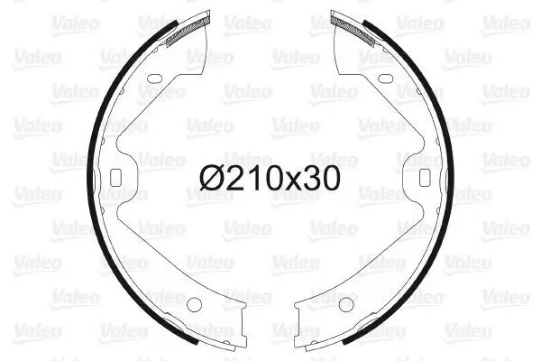 Bremsbackensatz, Feststellbremse Hinterachse VALEO 564137