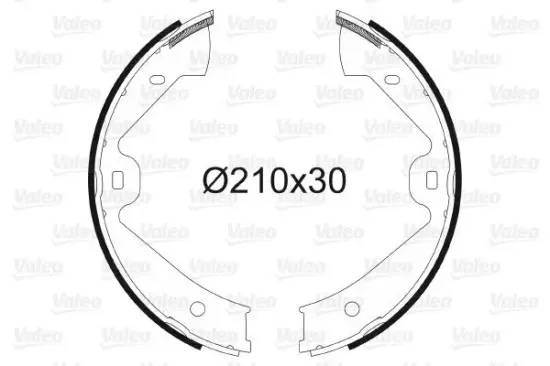 Bremsbackensatz, Feststellbremse Hinterachse VALEO 564137 Bild Bremsbackensatz, Feststellbremse Hinterachse VALEO 564137