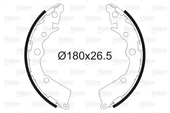 Bremsbackensatz Hinterachse VALEO 564152 Bild Bremsbackensatz Hinterachse VALEO 564152