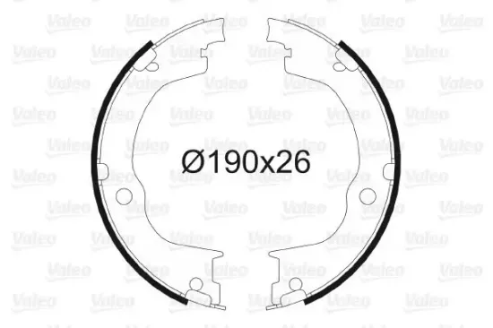 Bremsbackensatz, Feststellbremse Hinterachse VALEO 564163 Bild Bremsbackensatz, Feststellbremse Hinterachse VALEO 564163