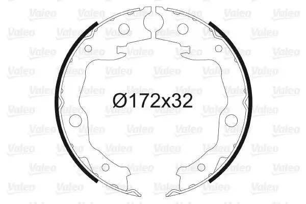 Bremsbackensatz, Feststellbremse Hinterachse VALEO 564168