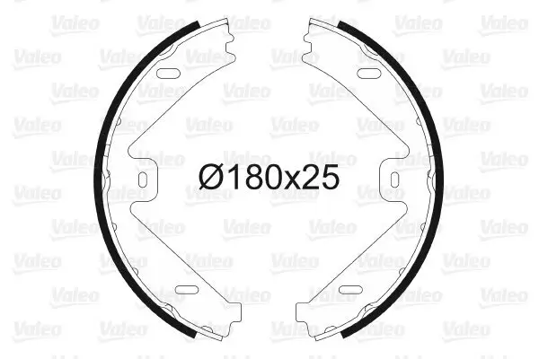 Bremsbackensatz, Feststellbremse Hinterachse VALEO 564182