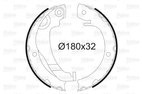Bremsbackensatz, Feststellbremse Hinterachse VALEO 564183 Bild Bremsbackensatz, Feststellbremse Hinterachse VALEO 564183