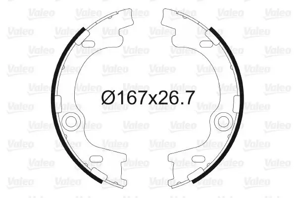 Bremsbackensatz, Feststellbremse VALEO 564186