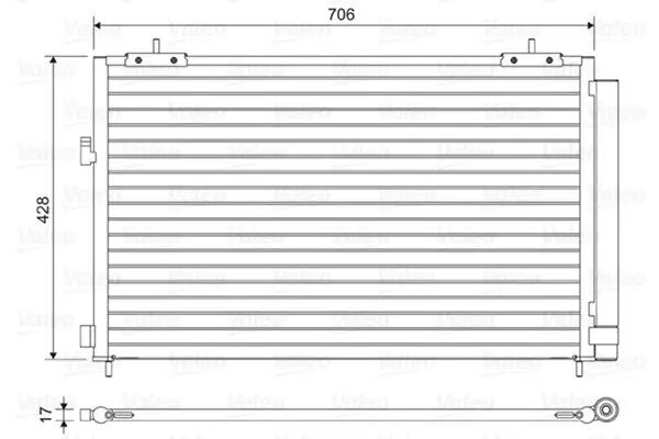 Kondensator, Klimaanlage VALEO 814046