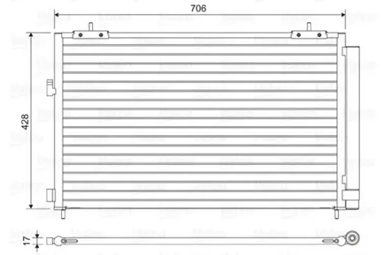 Kondensator, Klimaanlage VALEO 814046 Bild Kondensator, Klimaanlage VALEO 814046