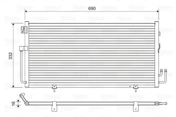 Kondensator, Klimaanlage VALEO 814063