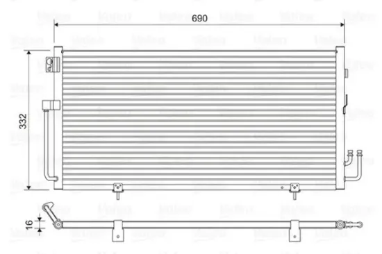 Kondensator, Klimaanlage VALEO 814063 Bild Kondensator, Klimaanlage VALEO 814063
