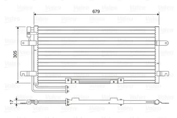Kondensator, Klimaanlage VALEO 814079