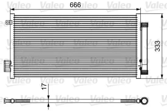 Kondensator, Klimaanlage VALEO 814111 Bild Kondensator, Klimaanlage VALEO 814111