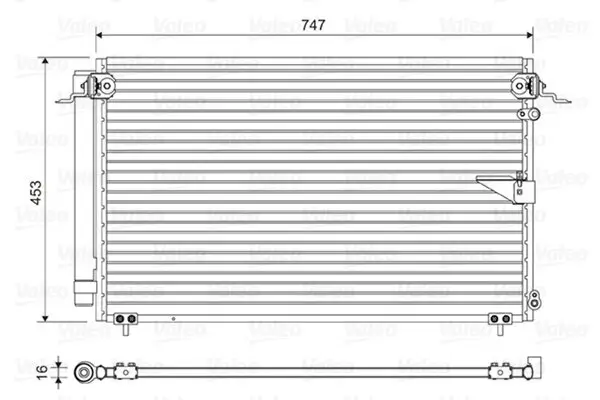 Kondensator, Klimaanlage VALEO 814112