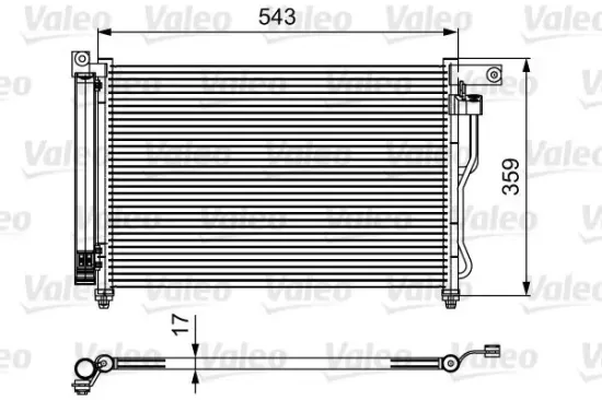 Kondensator, Klimaanlage VALEO 814115 Bild Kondensator, Klimaanlage VALEO 814115