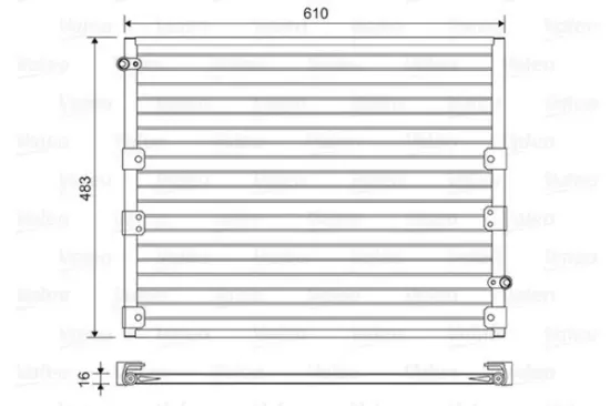 Kondensator, Klimaanlage VALEO 814176 Bild Kondensator, Klimaanlage VALEO 814176