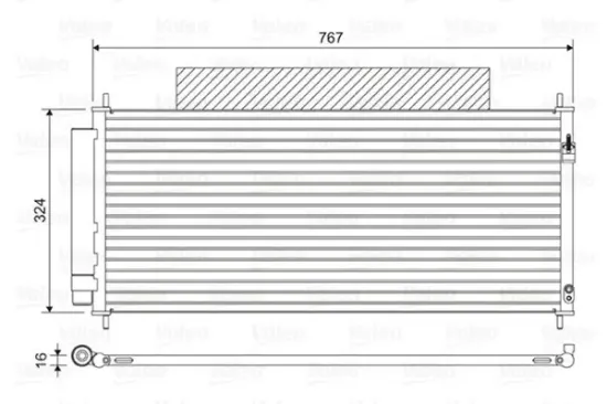 Kondensator, Klimaanlage VALEO 814411 Bild Kondensator, Klimaanlage VALEO 814411