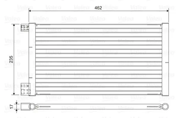 Kondensator, Klimaanlage VALEO 814433