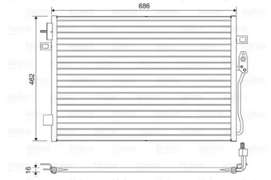 Kondensator, Klimaanlage VALEO 814453 Bild Kondensator, Klimaanlage VALEO 814453
