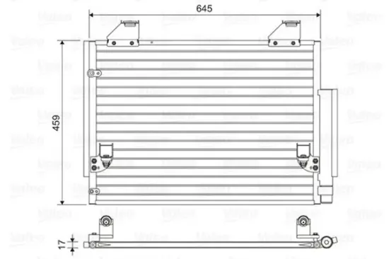 Kondensator, Klimaanlage VALEO 814457 Bild Kondensator, Klimaanlage VALEO 814457