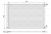 Kondensator, Klimaanlage VALEO 814468