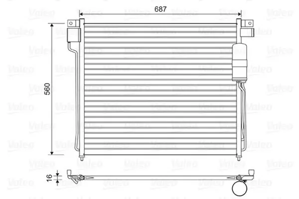 Kondensator, Klimaanlage VALEO 814483