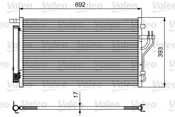 Kondensator, Klimaanlage VALEO 814485