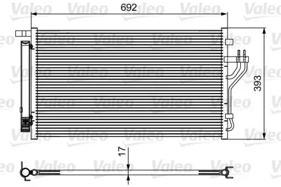 Kondensator, Klimaanlage VALEO 814485 Bild Kondensator, Klimaanlage VALEO 814485