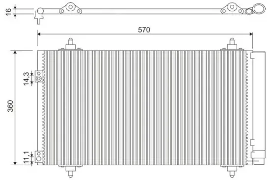 Kondensator, Klimaanlage VALEO 818171 Bild Kondensator, Klimaanlage VALEO 818171