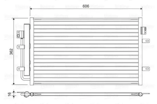 Kondensator, Klimaanlage VALEO 822551 Bild Kondensator, Klimaanlage VALEO 822551