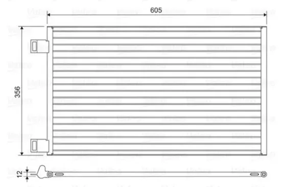 Kondensator, Klimaanlage VALEO 822553 Bild Kondensator, Klimaanlage VALEO 822553