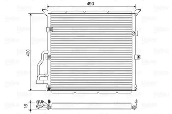 Kondensator, Klimaanlage VALEO 822608 Bild Kondensator, Klimaanlage VALEO 822608