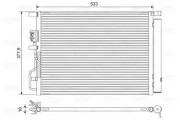 Kondensator, Klimaanlage VALEO 822612