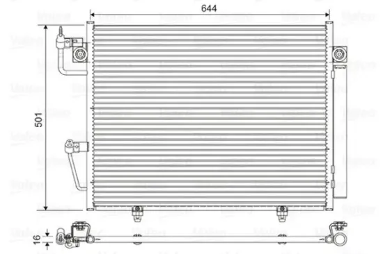 Kondensator, Klimaanlage VALEO 822620 Bild Kondensator, Klimaanlage VALEO 822620