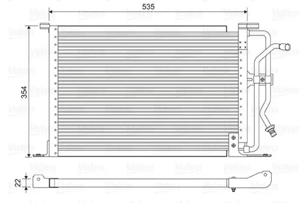 Kondensator, Klimaanlage VALEO 822627