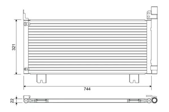 Kondensator, Klimaanlage VALEO 822651 Bild Kondensator, Klimaanlage VALEO 822651