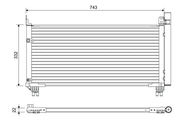 Kondensator, Klimaanlage VALEO 822661