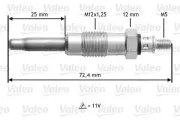 Glühkerze 11 V VALEO 345100