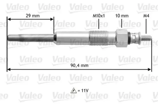 Glühkerze 11 V VALEO 345101 Bild Glühkerze 11 V VALEO 345101