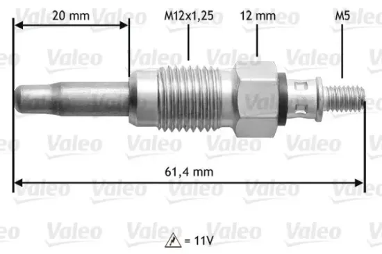 Glühkerze 11 V VALEO 345108 Bild Glühkerze 11 V VALEO 345108