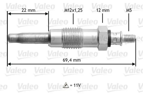 Glühkerze 11,5 V VALEO 345116