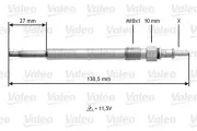 Glühkerze 11,5 V VALEO 345121