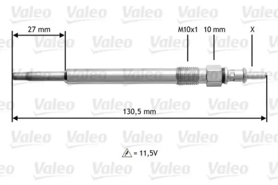 Glühkerze 11,5 V VALEO 345121 Bild Glühkerze 11,5 V VALEO 345121