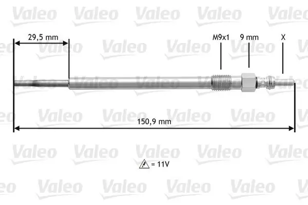 Glühkerze 11 V VALEO 345131 Bild Glühkerze 11 V VALEO 345131